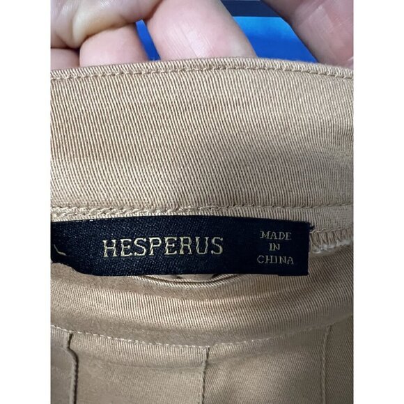 Hesperus Pleated Tan Mini Skirt Womens, Light Academia, Old Money, Preppy, L - Picture 3 of 5